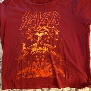 Urban Outfitters Slayer Red Graphic Tee
